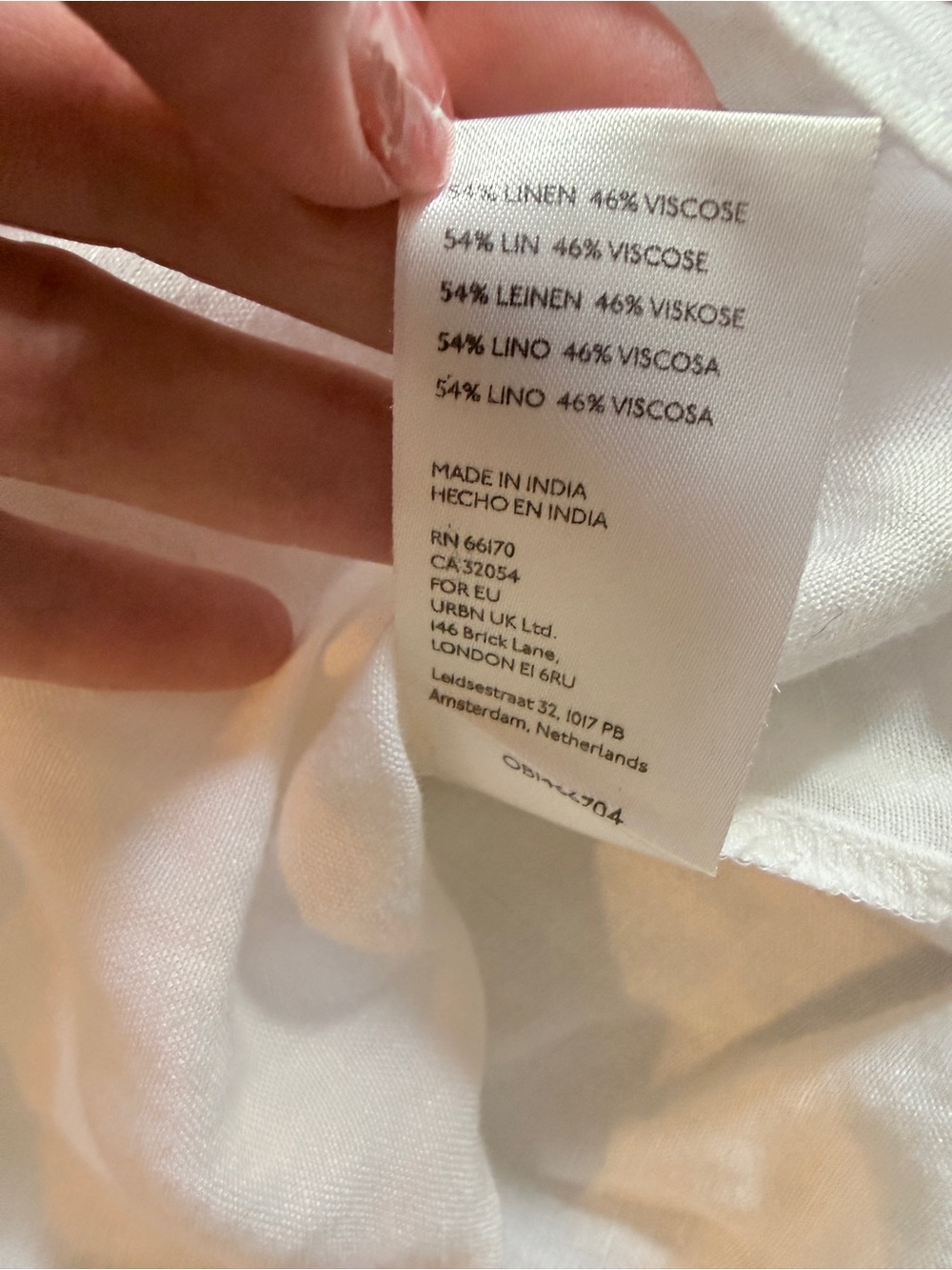 Pilcro White Linen Top with ruffle trim - Picture 10 of 11